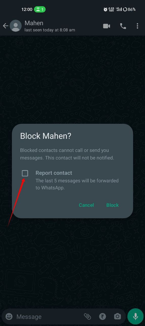 block someone in whatsapp