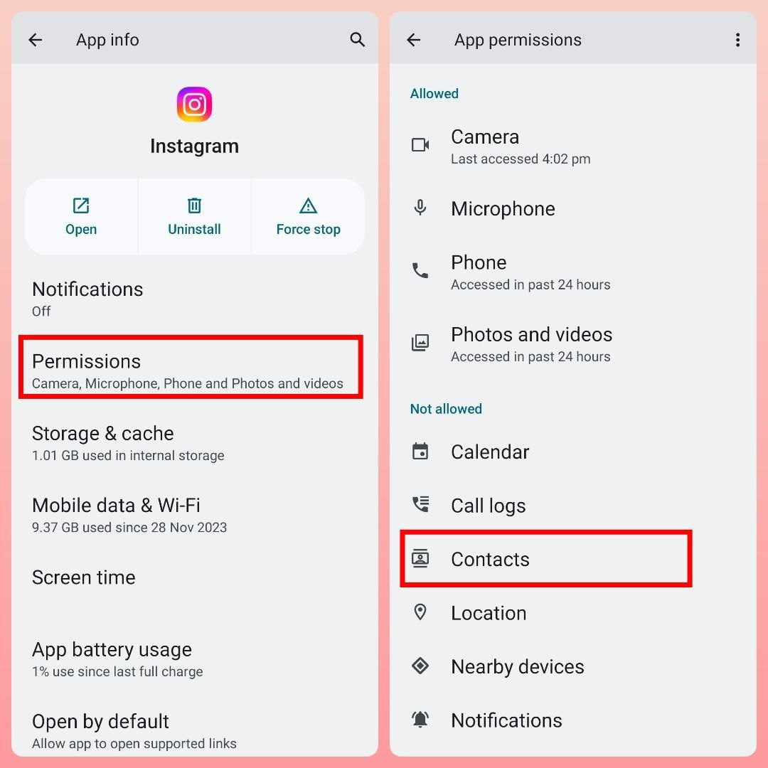 Instagram Not Showing Your Contacts follow this step