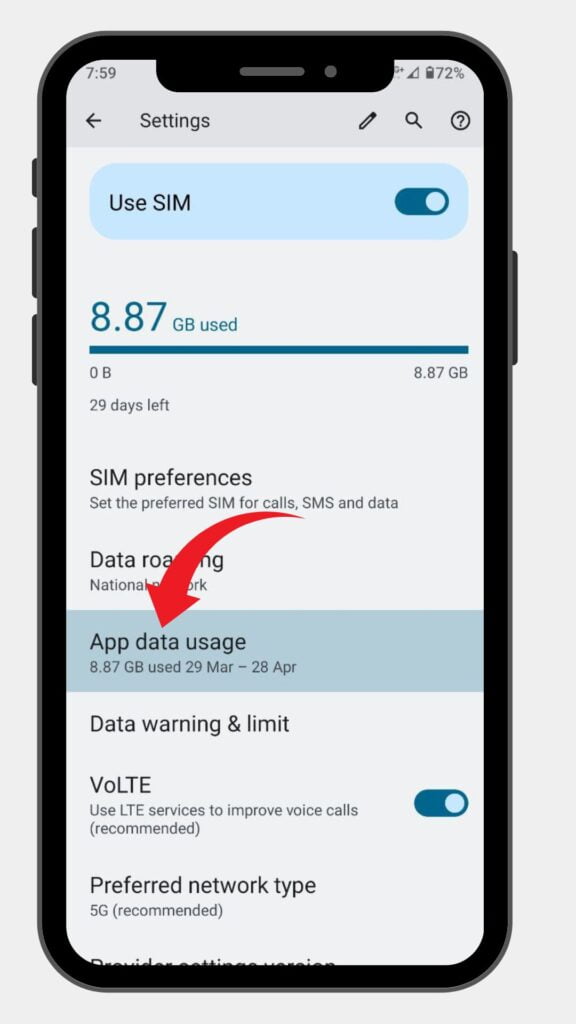 how to check my data usage